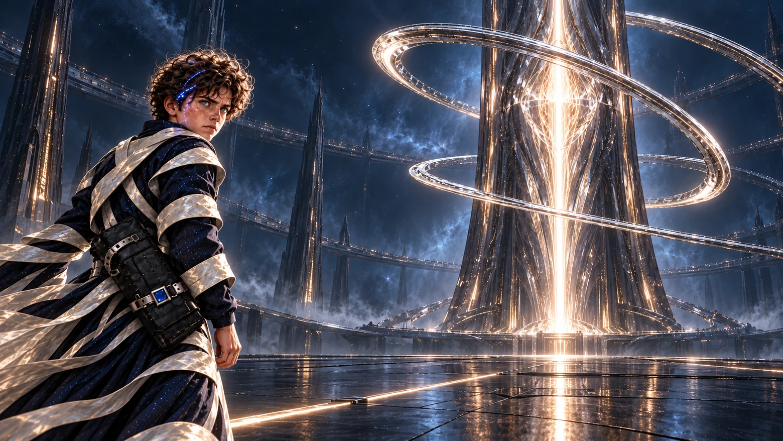 A child before his god. Promotional trilogy artwork.